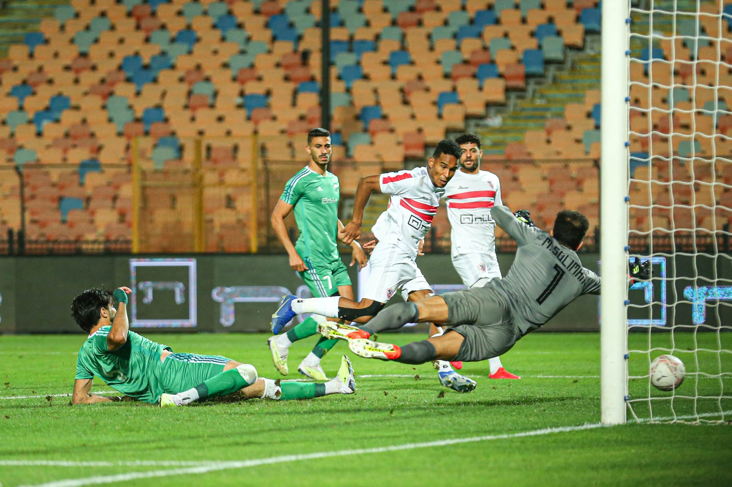 سيف الدين الجزيري خلال مباراة الزمالك والاتحاد السكندري (تصوير: مصطفى الشحات)
