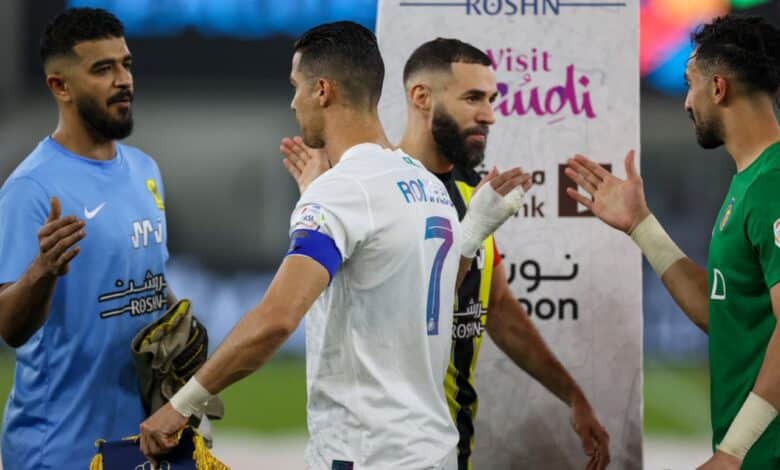 كريم بنزيما - كريستيانو رونالدو - النصر - الاتحاد - الدوري السعودي
