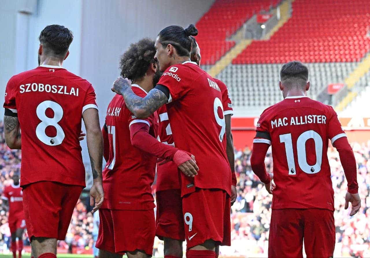 داروين نونيز - محمد صلاح - ماك أليستر - ليفربول (المصدر:Gettyimages)