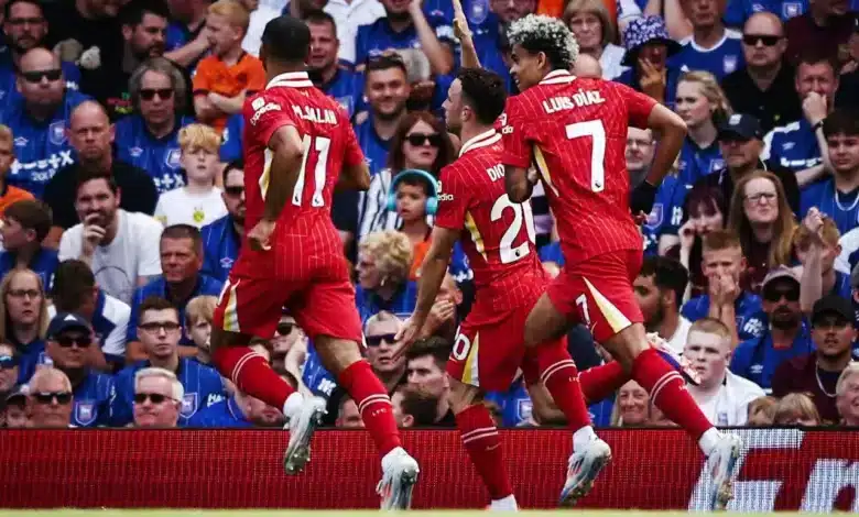 لويس دياز - محمد صلاح - ديوجو جوتا - ليفربول (المصدر:Gettyimages)