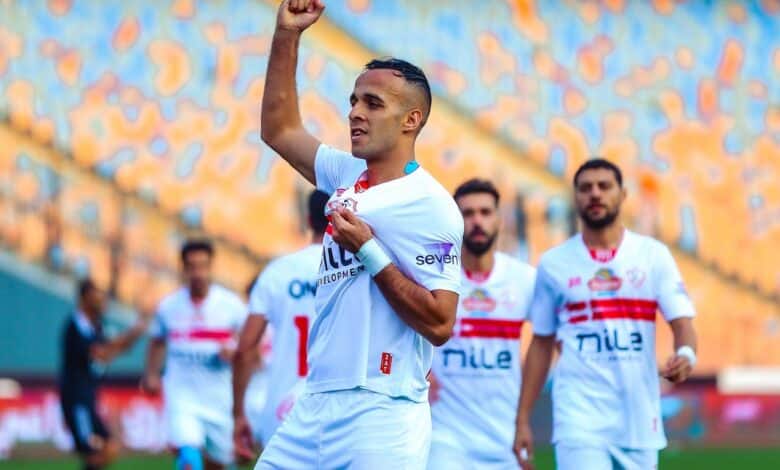 ناصر منسي مهاجم الزمالك - تصوير: مصطفى الشحات