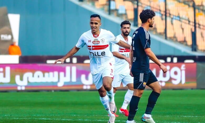 ناصر منسي مهاجم الزمالك - تصوير: مصطفى الشحات
