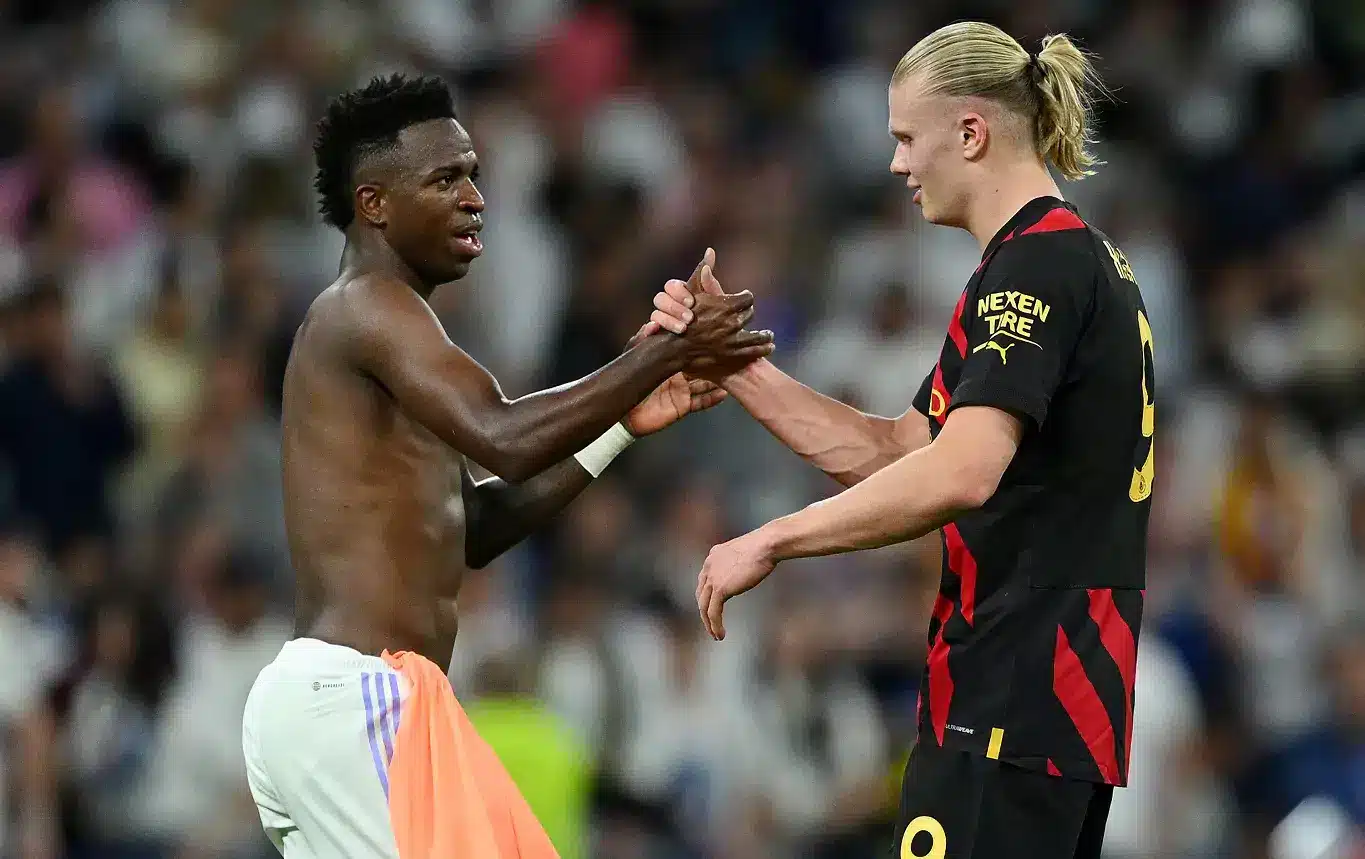 إرلينج هالاند - فينيسيوس جونيور - مانشستر سيتي - ريال مدريد (المصدر:Gettyimages)
