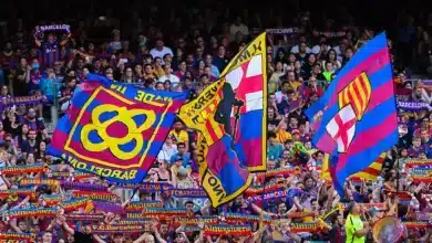 جماهير برشلونة (المصدر:Gettyimages)