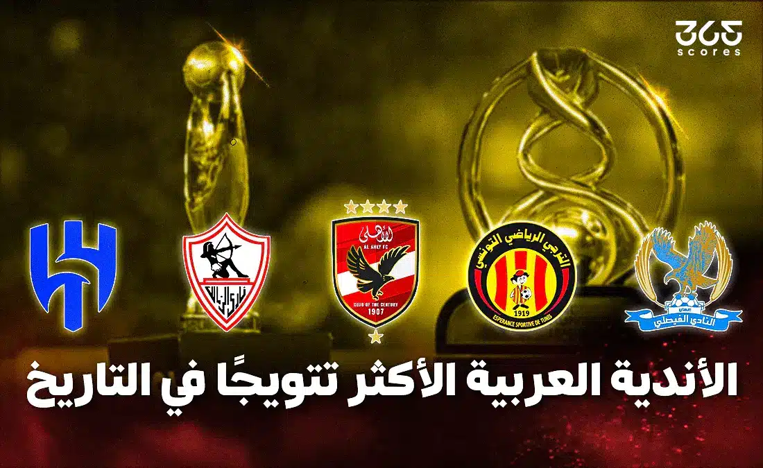ما هو أكثر نادي عربي حقق بطولات؟
