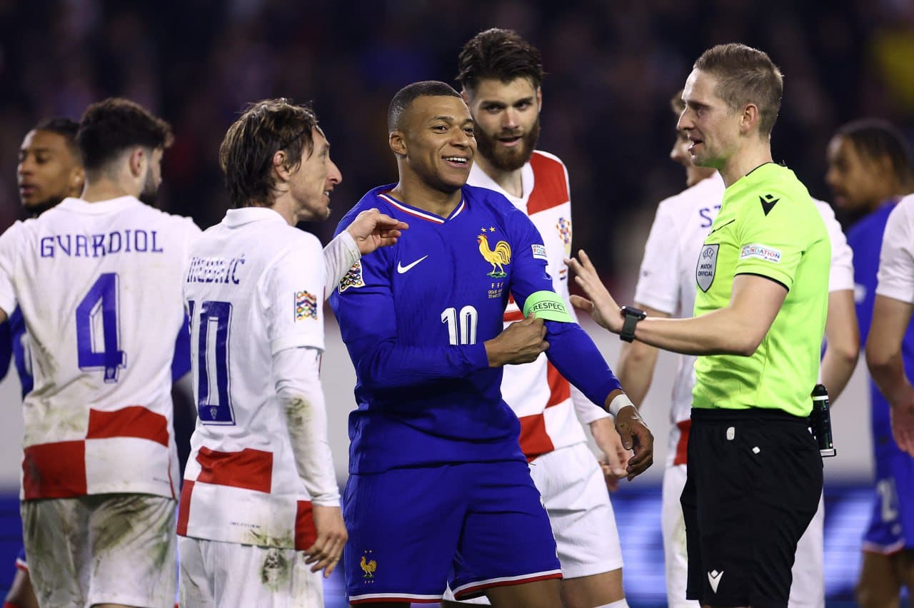 كيليان مبابي - لوكا مودريتش - فرنسا ضد كرواتيا - ربع دوري أمم أوروبا 2025