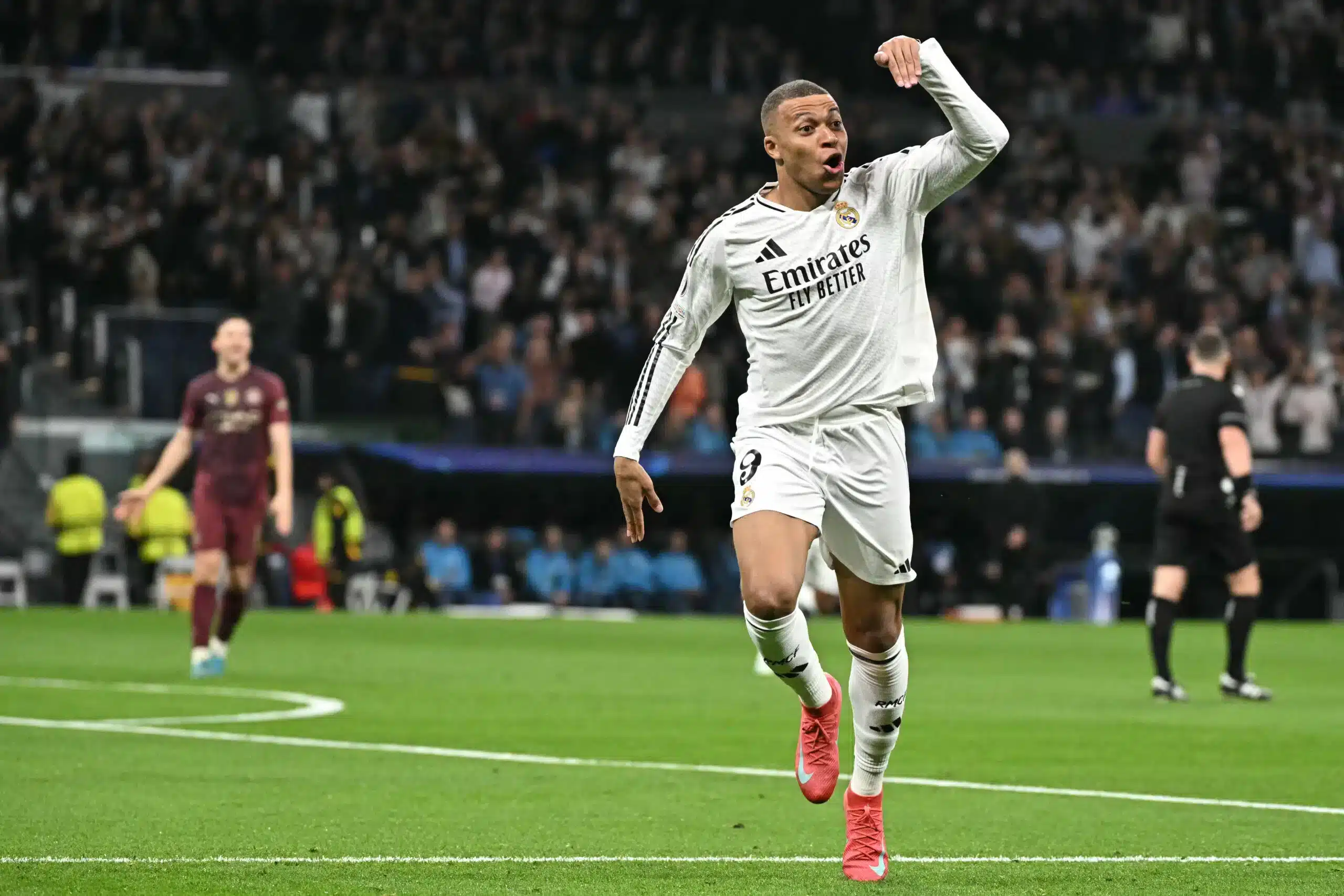 كيليان مبابي - ريال مدريد ضد مانشستر سيتي - المصدر : (Getty images)