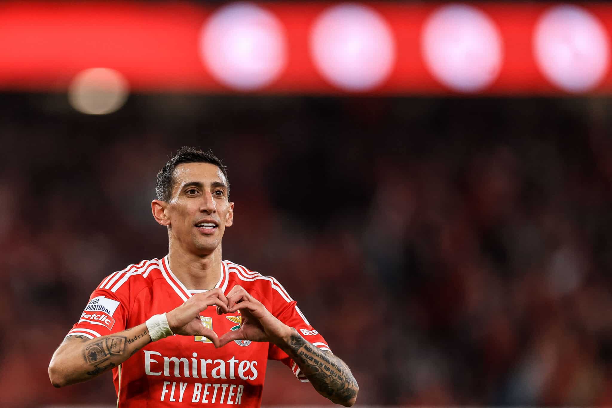 Angel Di Maria celebrates