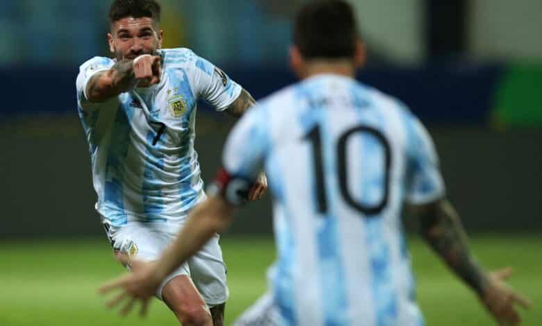 ميسي - دي بول - الأرجنتين - المصدر (Getty Images)