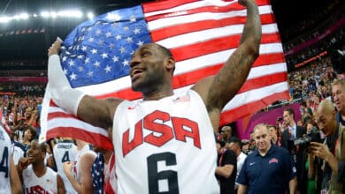 LeBron James #6 of Team USA