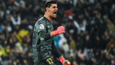 Courtois em jogo pelo Real Madrid