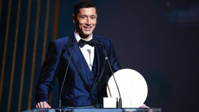 Lewandowski em premiação do The Best