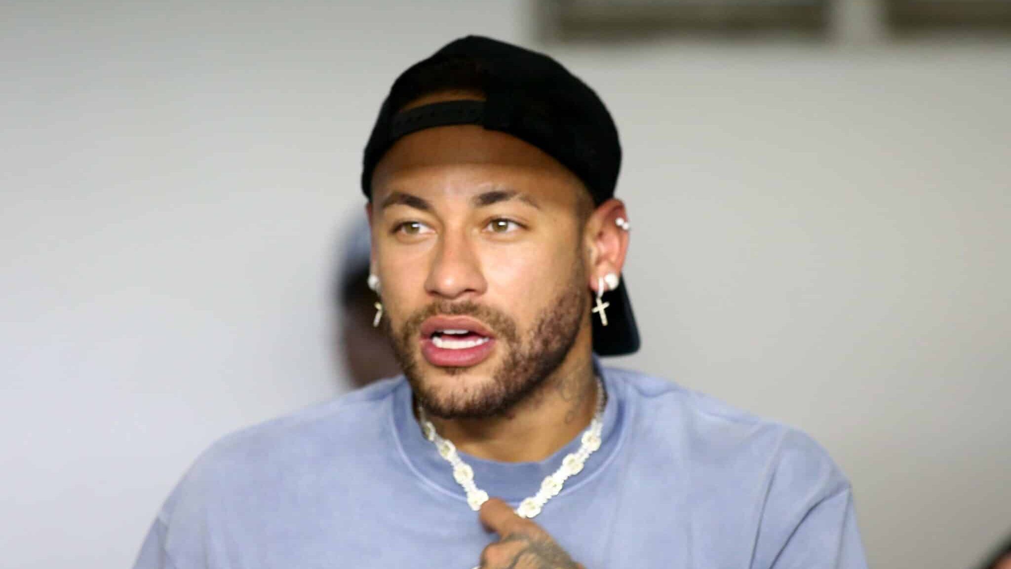 Neymar no jogo do Santos na Vila Belmiro
