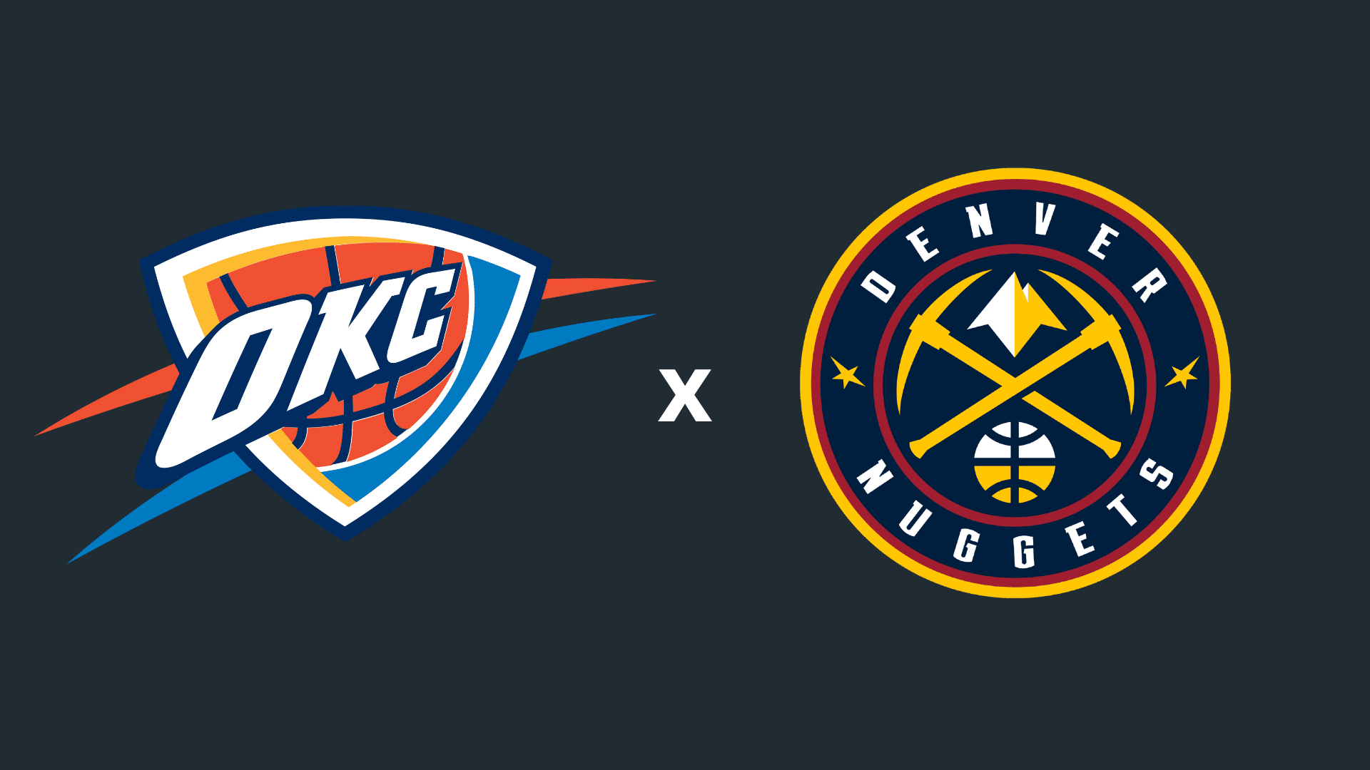 Escudos de Oklahoma City Thunder e Denver Nuggets