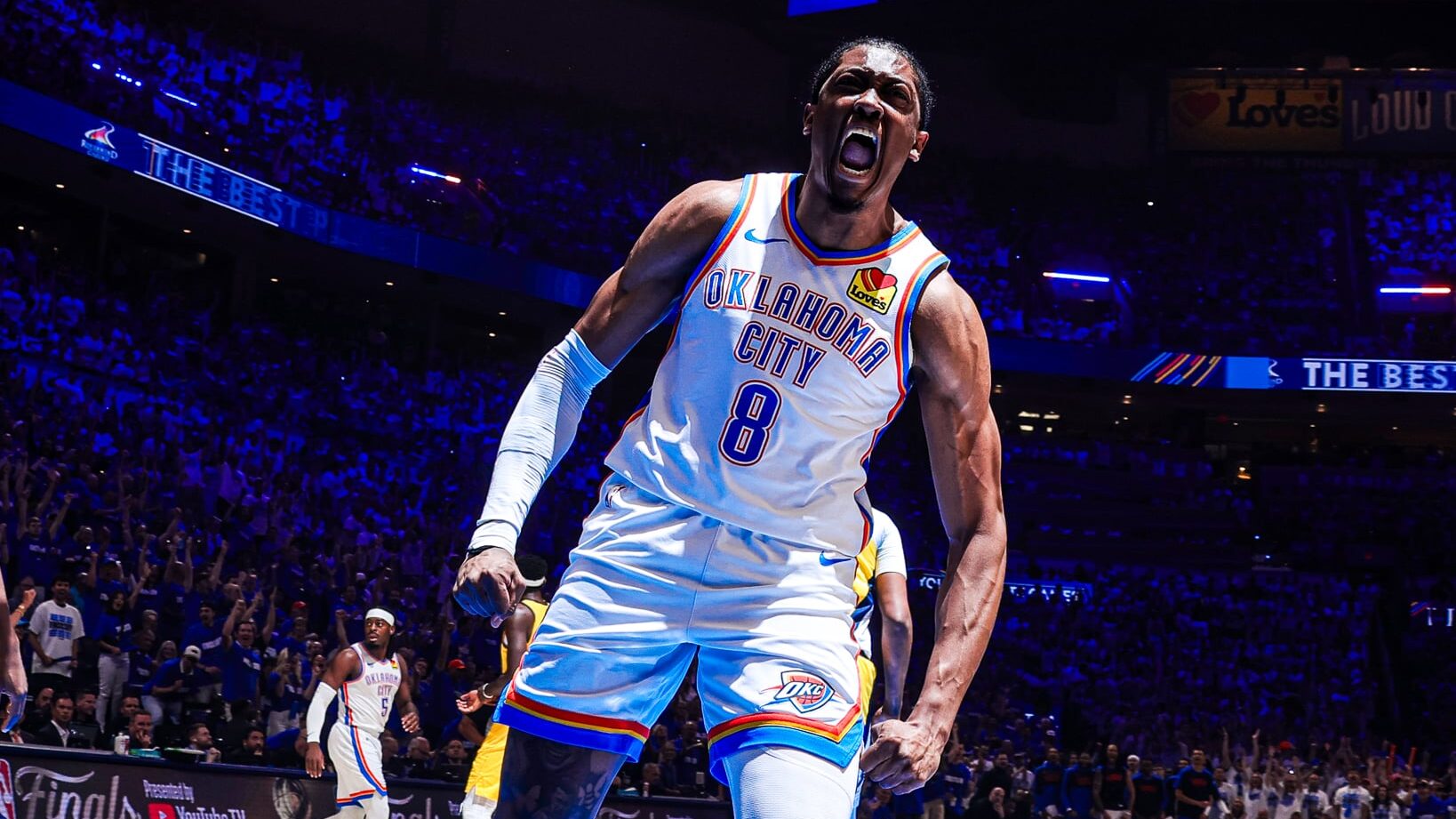 Jalen Williams, do Oklahoma City Thunder, foi o cestinha da partida, com 40 pontos - Divulgação / @okcthunder