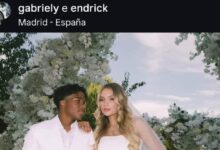 Endrick e Gabriely Miranda se casaram em cerimônia na Espanha / Reprodução Instagram gabriely e endrick