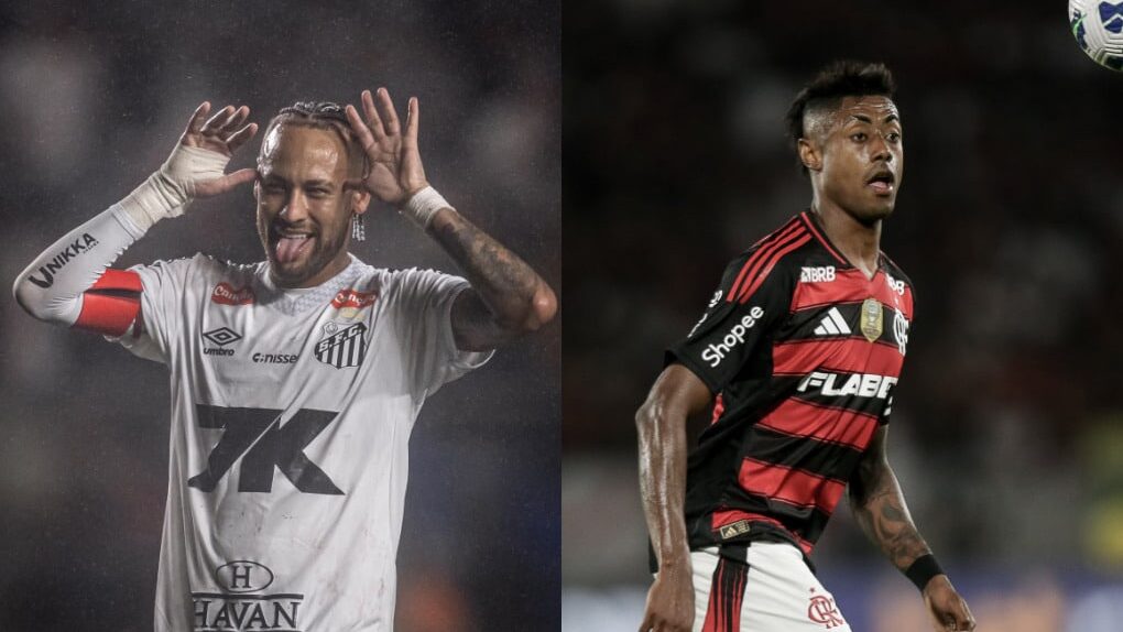 Neymar (Santos) e Bruno Henrique (Flamengo)